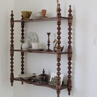 imooo法式中古置物架挂墙隔板架咖啡店民宿欧式复古杯盘器物展示