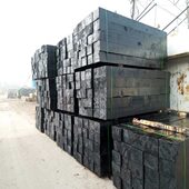 油浸防腐枕木吊车支腿垫木火车道铁路轨道落叶松桥梁木头原木定制