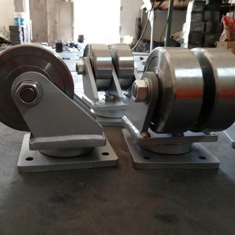 钢带车双轮45号钢锻钢脚轮刹铁轮超重型6滚轮承重2~3全0吨,基础建材,脚轮/万向轮,淘宝优惠券,粉丝福利购,淘宝优惠卷