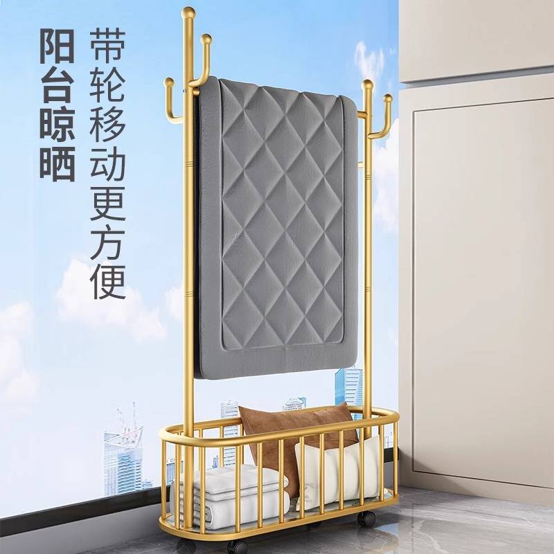 室内晾衣服衣帽落地奢家用衣架加粗晾衣轻卧室衣服移动架子衣架挂