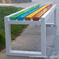 公园椅户外塑木17101长园林椅公园木椅排子椅实长条椅椅长凳广场休闲椅