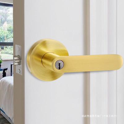 替换球形锁内室执手手锁房间门室卧锁圆形锁把方形执手家用通用型