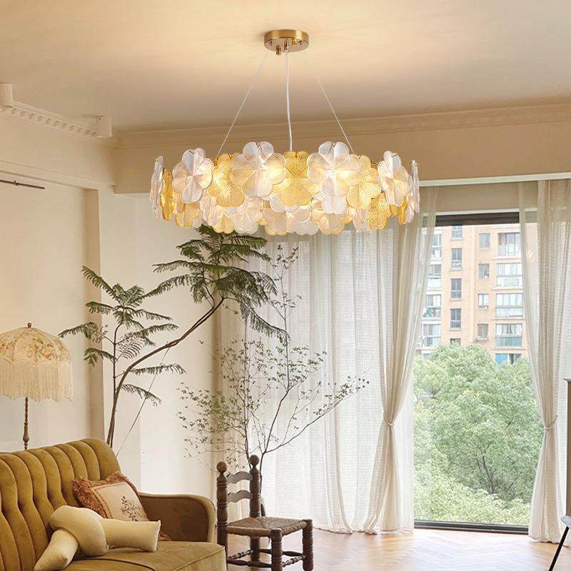 法式浪漫455花朵设水晶吊灯美厅式轻奢客厅餐计师款眼女孩卧室护,家装灯饰光源,智能吊灯,淘宝优惠券,粉丝福利购,淘宝优惠卷