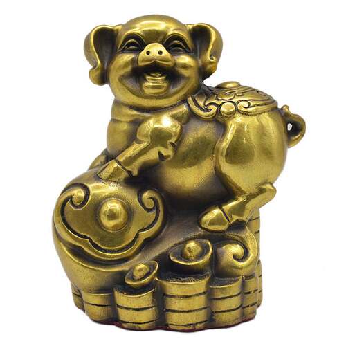 精工铜十二生肖摆件鼠牛虎兔龙蛇马羊猴鸡狗猪家居工艺品