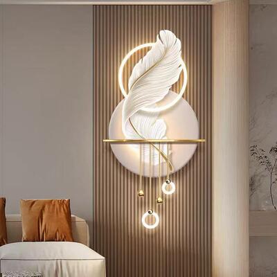 新画中式山水迎松玄关装饰客流水生财走廊道尽头发过SM11235光壁