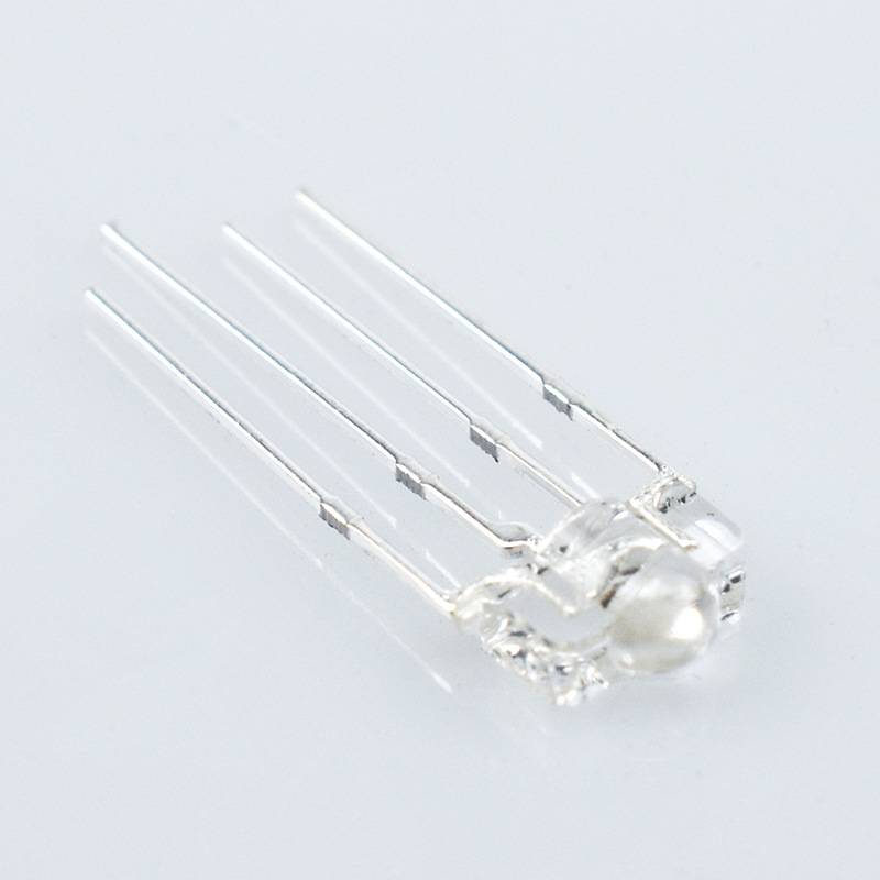 发光二极管3mm RGB灯珠f3透明雾状塔形共阴阳全彩直插led灯珠键盘