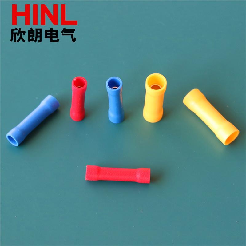 V3.5B对全绝BV3.5缘中间对线接端子BV8冷压线鼻子BV14蓝色接铜耳