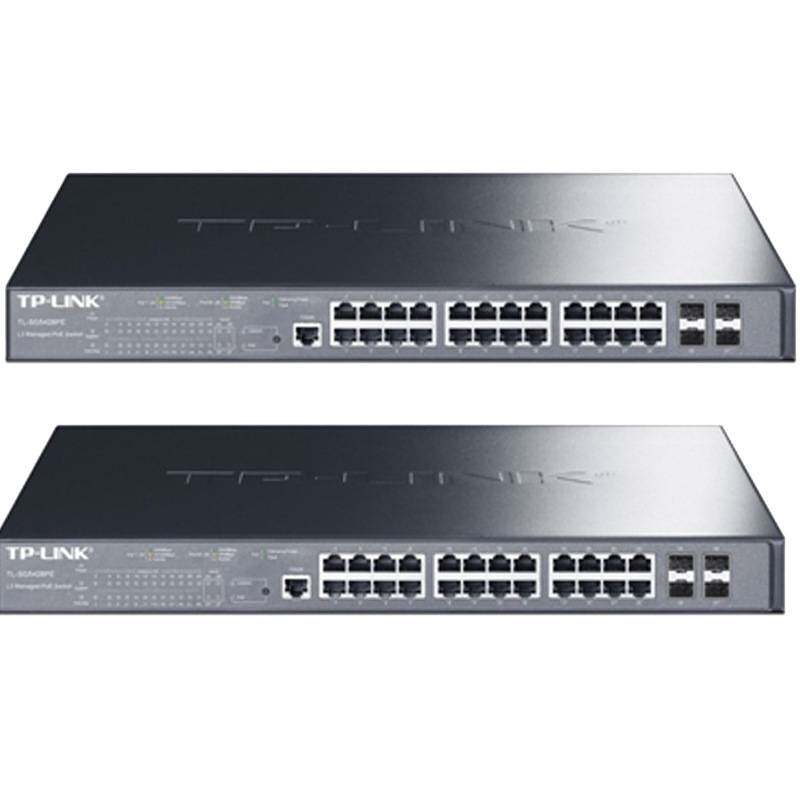 TP-LINK 全千兆24口核心汇聚三层网管PoE供电企业以太网交换机