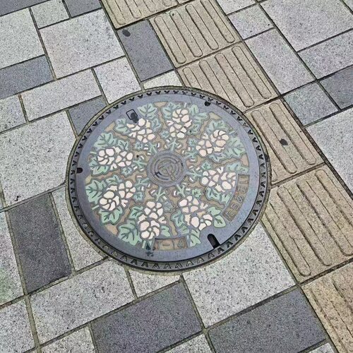 淄博厂家铸铁球墨井盖 精美彩色卡通艺术井盖 球墨铸铁艺术井盖定