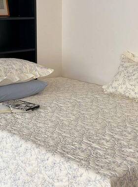 式公主纯棉夹棉ali-7686加厚床盖床单盖被风双面裸睡用单件韩南市