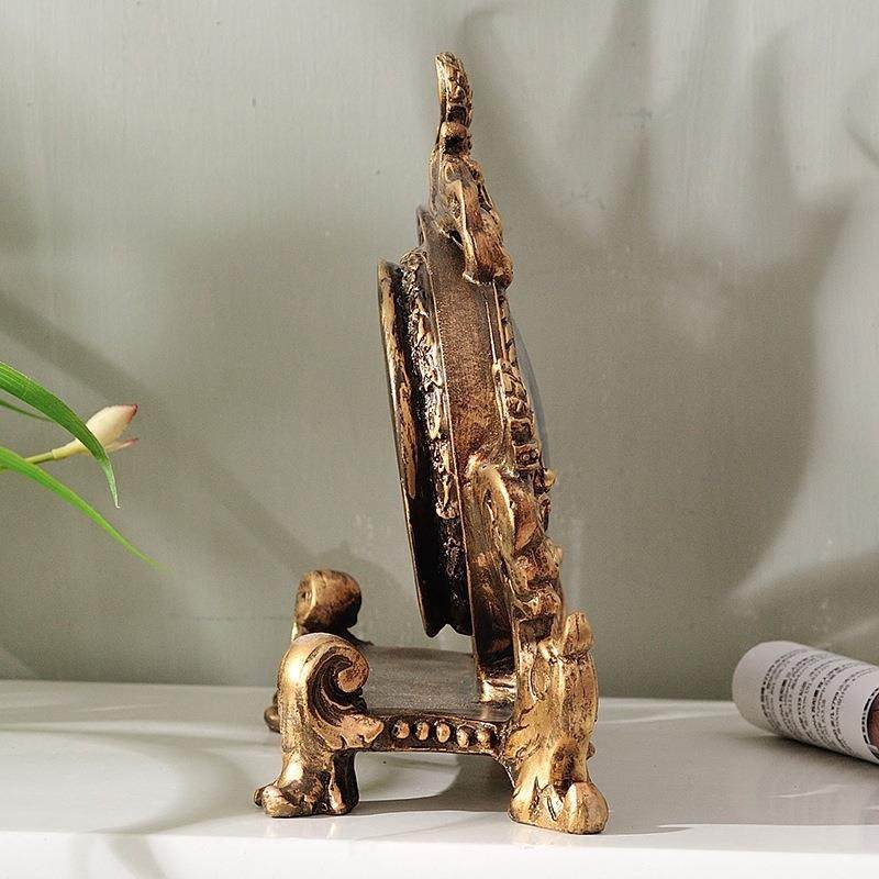 欧式台钟创意树脂钟时钟复古式客厅尚座摆LSI件卧室台静时音钟表,家居饰品,台钟/闹钟,淘宝优惠券,粉丝福利购,淘宝优惠卷