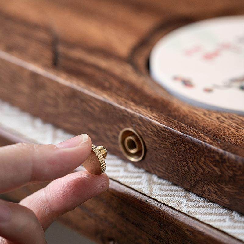 胡桃木干实泡盘长家用简约木制托盘茶台水盘储排双吸用木方Y20231