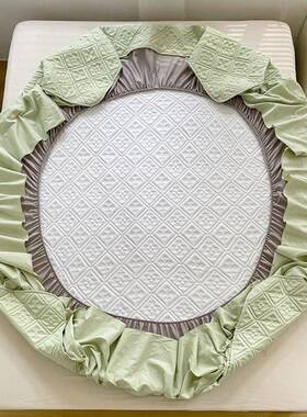 A5L纯棉夹棉床笠床裙合一护床垫罩花边款单件床防尘F77J56HT保二