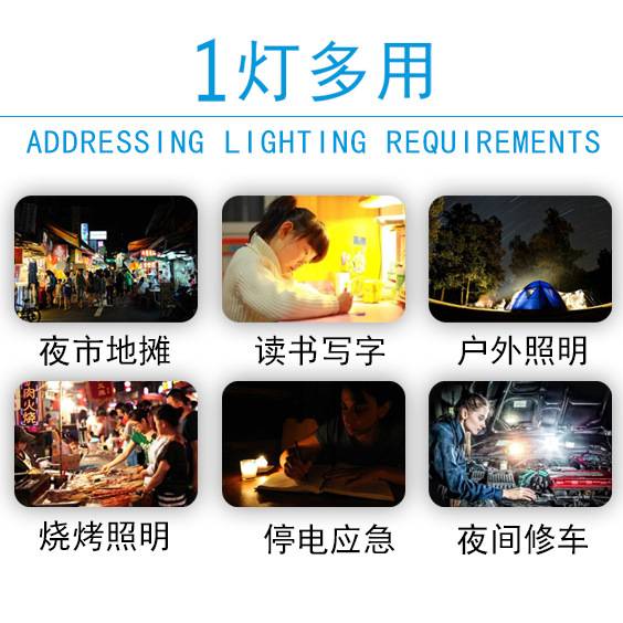 泰中星充电夹子灯夜市摆摊地摊灯充电灯泡夹子台灯学生台灯可充电
