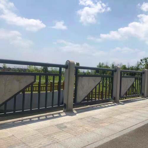 石英砂望柱仿石头花岗岩精铸铸石栏晶桥铸石梁防撞河道杆BEN造石