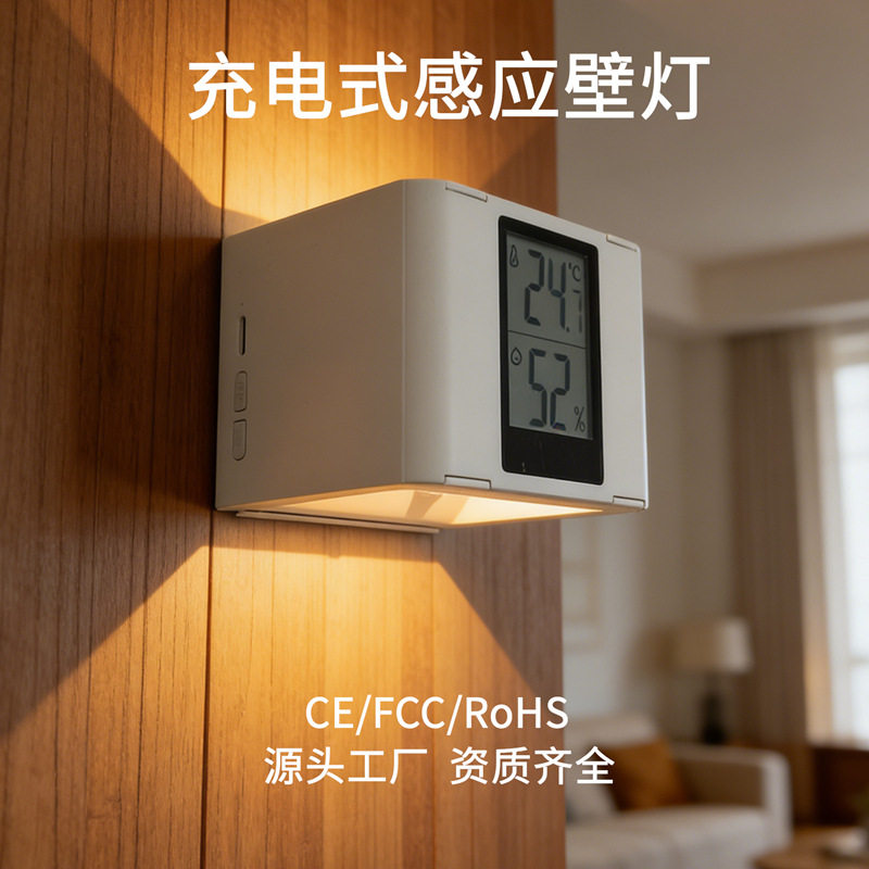 智能感应壁灯磁吸安装led感应灯氛围洗墙灯充电式小夜灯室内壁灯