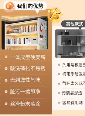 ?用钢制书柜童防尘书架带门家置物架收纳HSX-02-C柜儿厅多层落地