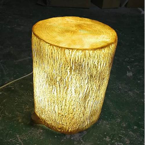 户音响草坪灯树GL-U1145脂木草桩坪园林亮化装饰仿木桶木墩木凳外