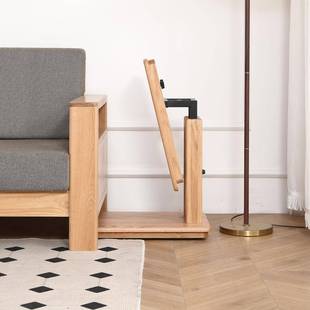 纯实木豆荚升降桌移动小书桌可电脑桌沙发边几叠简可0026折约家用