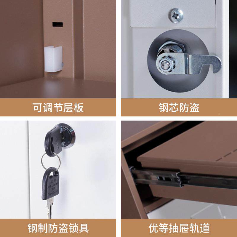 窄套色办公室储文件档柜边钢zh-c01制矮柜资料柜铁物皮案凭证柜