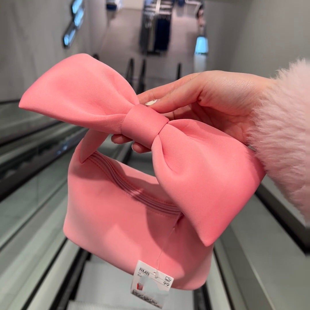 蝴蝶结包2025新品春系装饰手袋包云朵小包少女粉