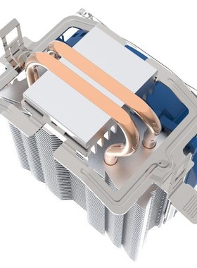 天极风冰尊400炫彩灯 2铜热管cpu风扇超静音 散热器P1151 1155风