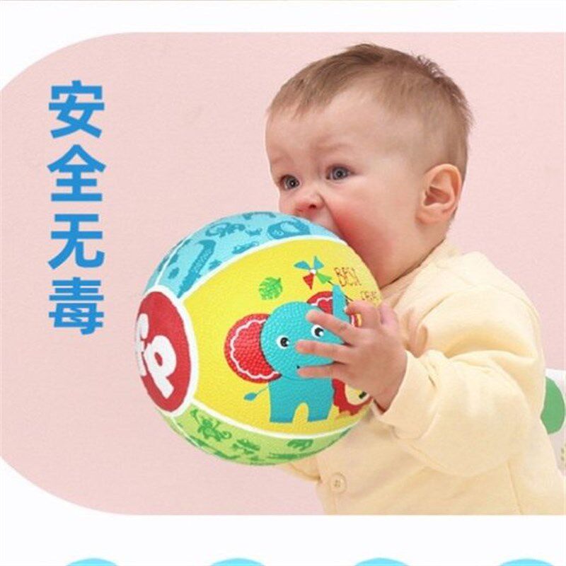 皮球儿童c婴儿无毒可啃咬玩具球号5号卡通篮球皮球宝宝玩具