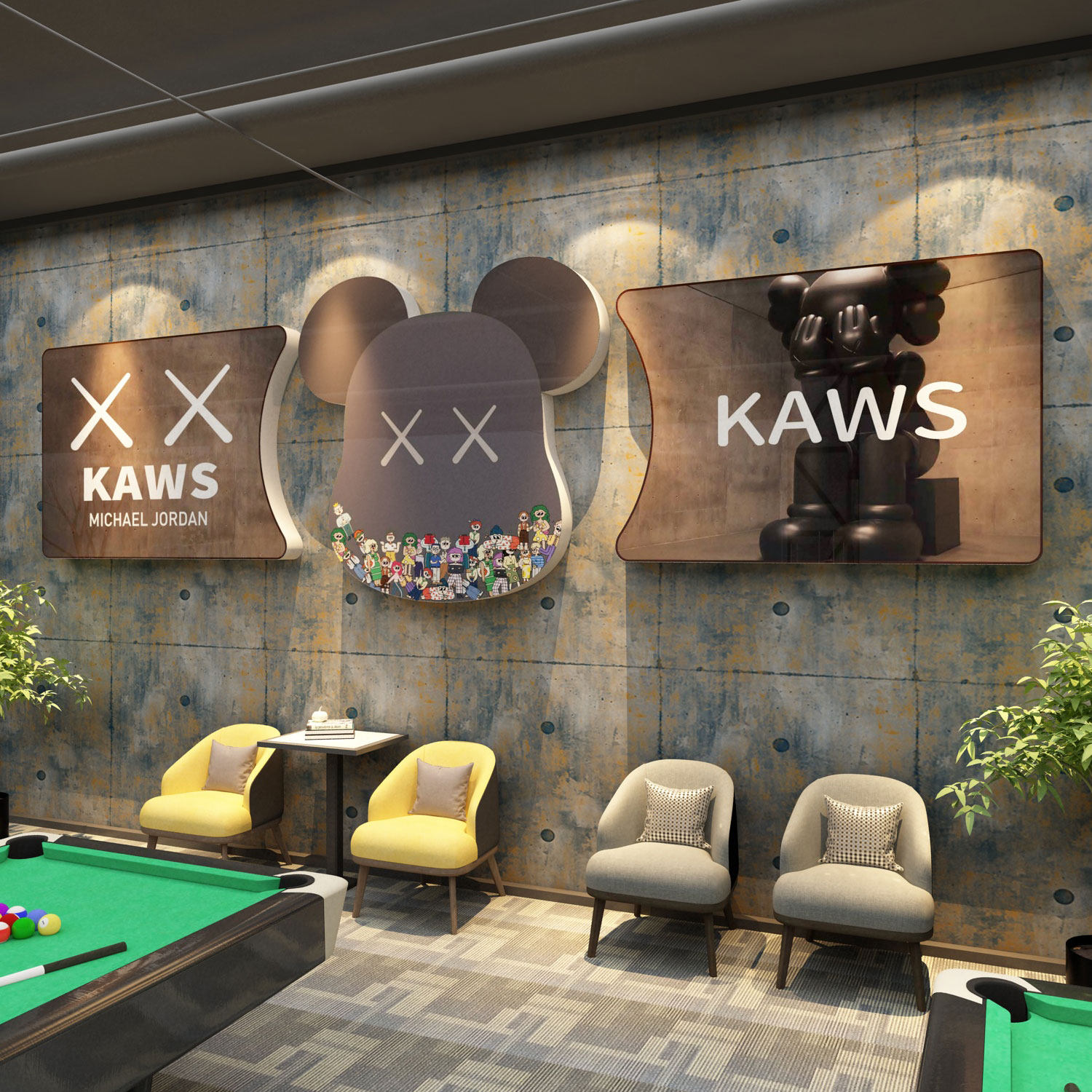 网红台球厅装饰挂画装修布置用z品大全文化吧台背景墙面贴壁纸海