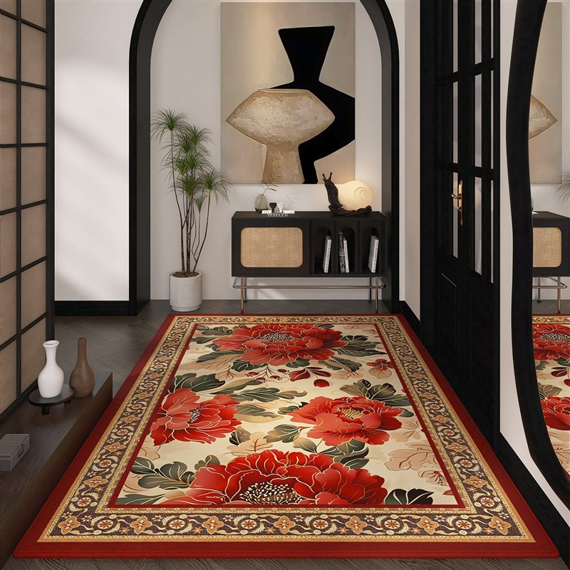 进门地垫入户门垫2024新款家用红地毯定制防滑大门口垫子玄关脚垫