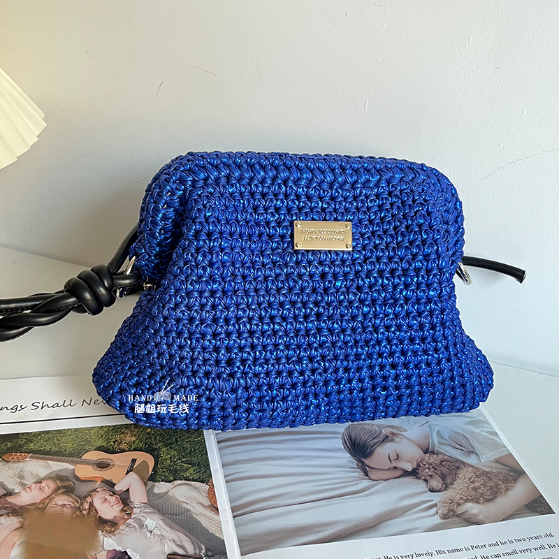 金属线挎包diy编织材料包布条线闭口包手工编织女包单肩手提包