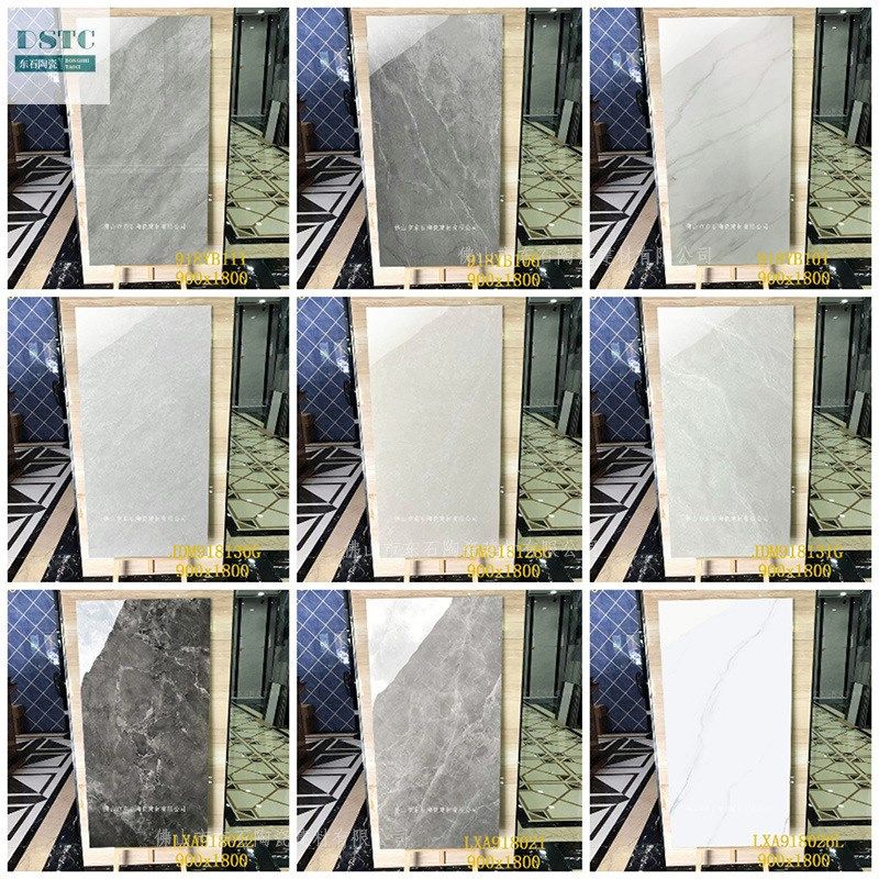 广东通体大理石瓷砖大板900x1800别墅客厅地板砖工程酒店大厅墙砖