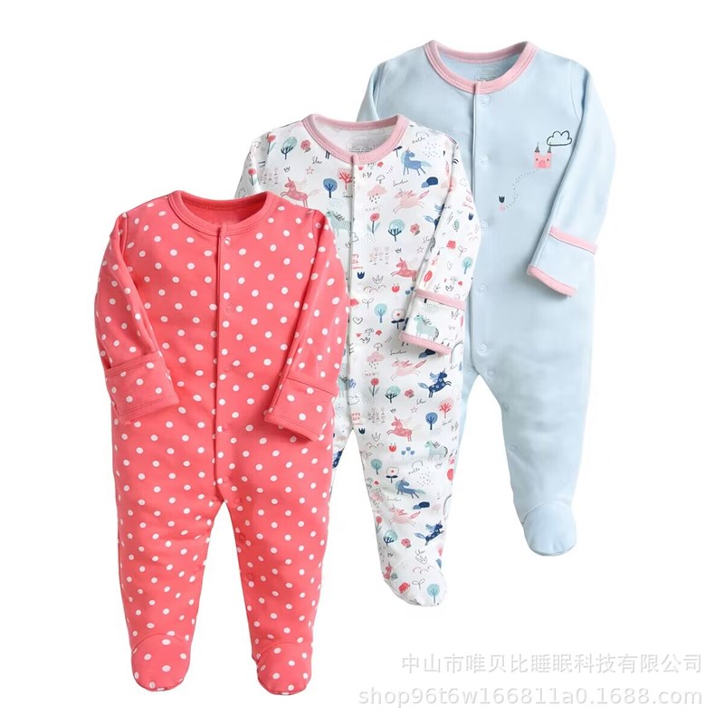 婴儿连体衣春夏秋冬0-12个月新生儿哈衣宝宝打底长爬行衣