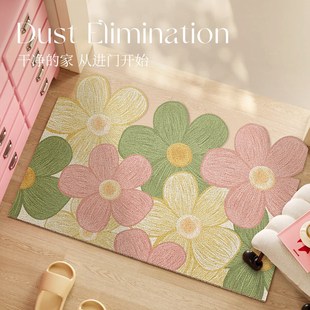 入户门地垫2025新款高弹丝圈家用玄关门口除尘地毯可裁剪防滑脚垫