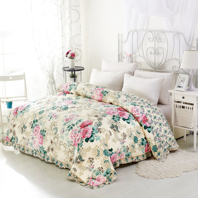 全棉被套单件加厚夹棉纯棉多功能两用空调被单绗缝W加大双人被罩