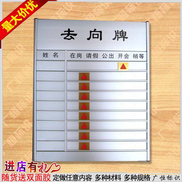 九9人去向牌在岗外出去向牌制作办E公人员去向牌定做岗位责任牌