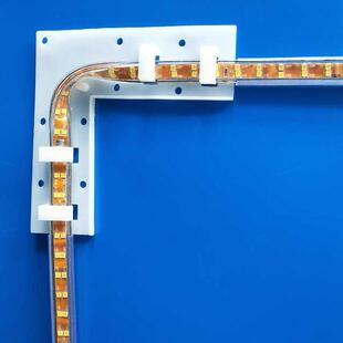 铝材固定槽带220v2835灯带槽暗灯槽卡led卡P扣v塑料暗装柔性带槽