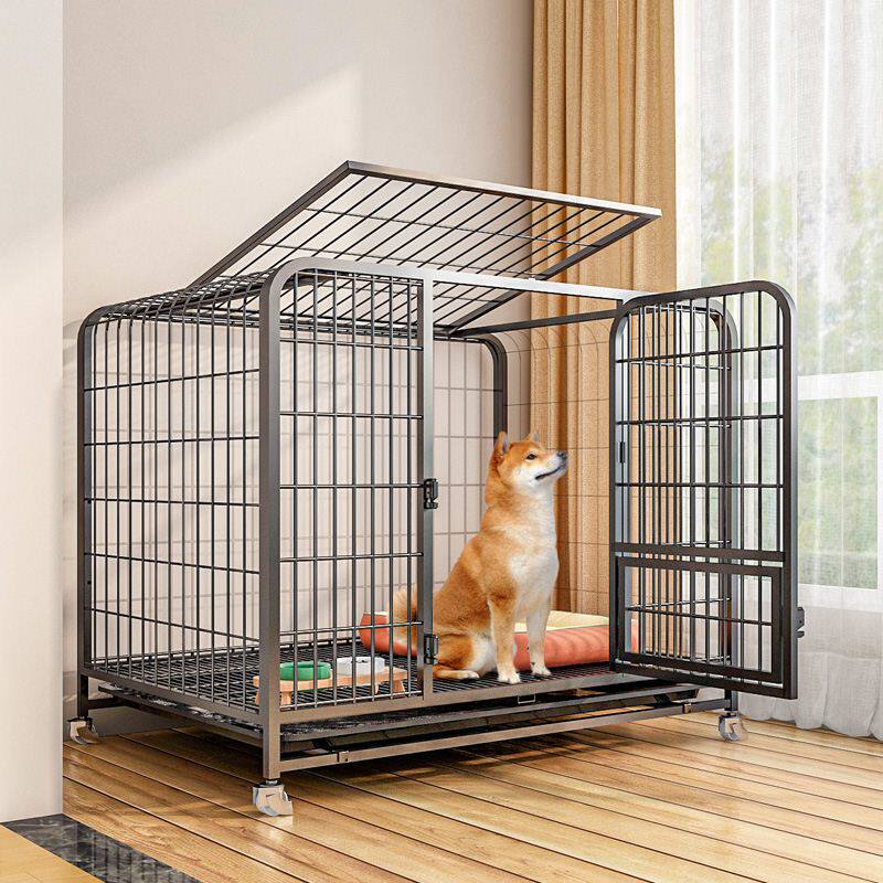 狗笼小型犬中型犬宠物狗窝带厕所一E体一室一卫泰迪柯基折叠狗笼