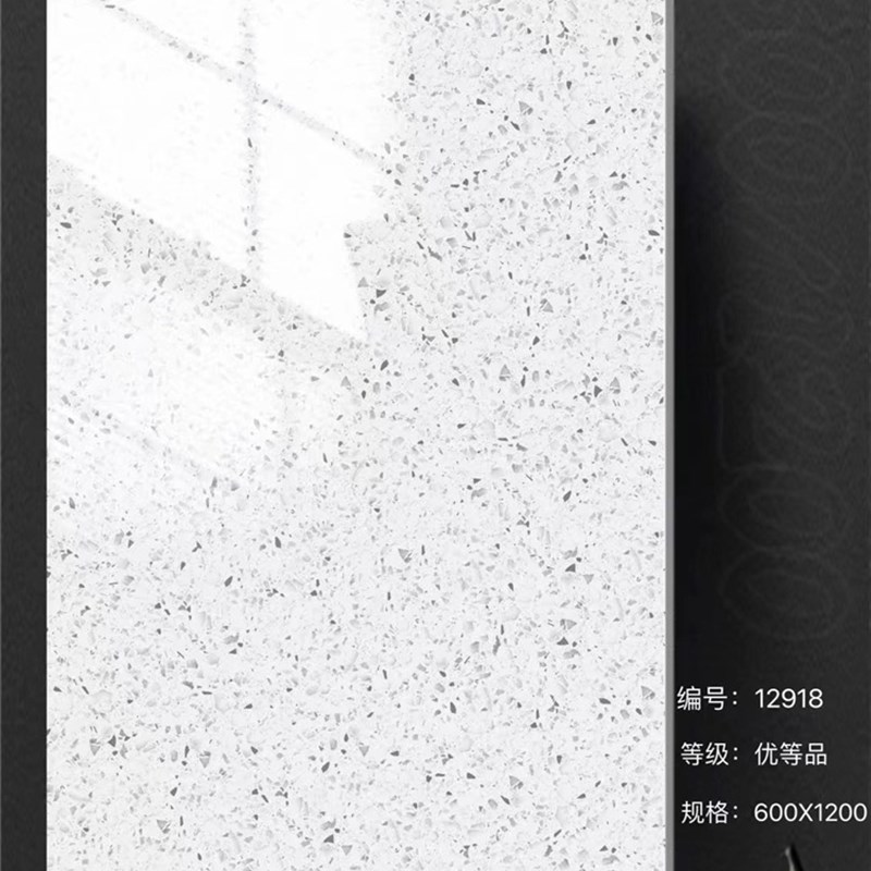 通体亮面水磨石瓷砖全抛釉客厅商铺防滑地砖600x1200商场墙砖800