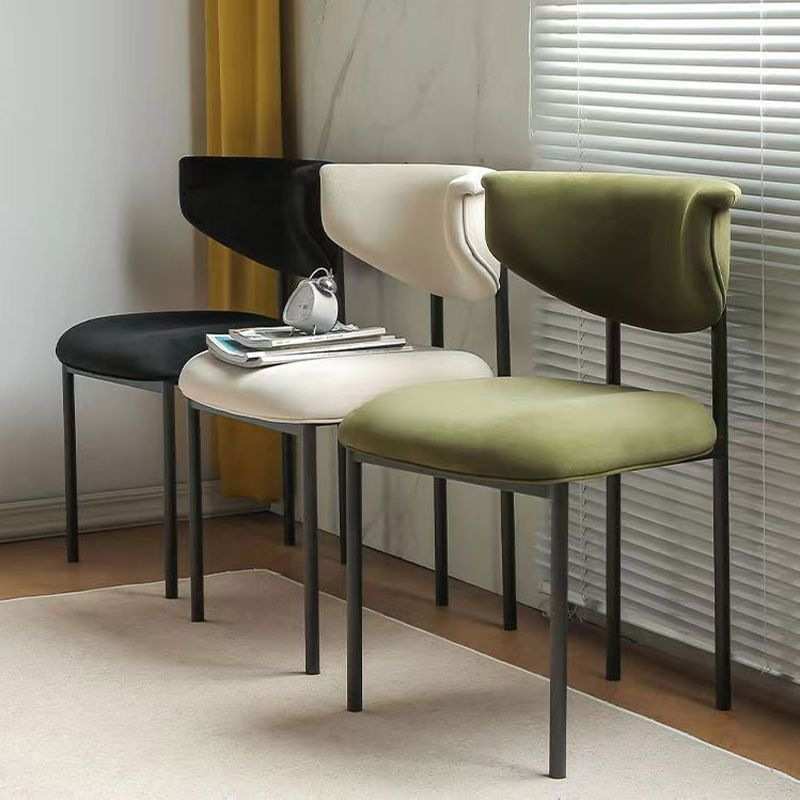 法式奶油风餐椅网红设计师款北欧现代简约家用白色餐桌靠背椅子