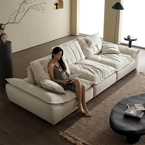 帆船功能沙发猫抓科技布磨砂布客厅2025新款可调节大坐深布艺沙发