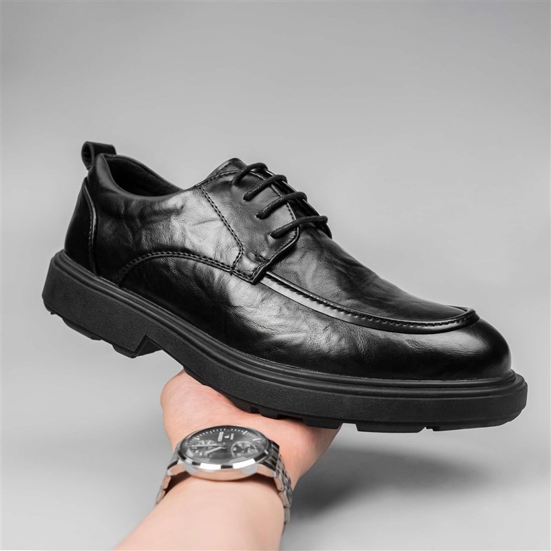 皮鞋男夏季新款真皮牛皮黑色软皮软底男士商务正装休闲英伦风男鞋