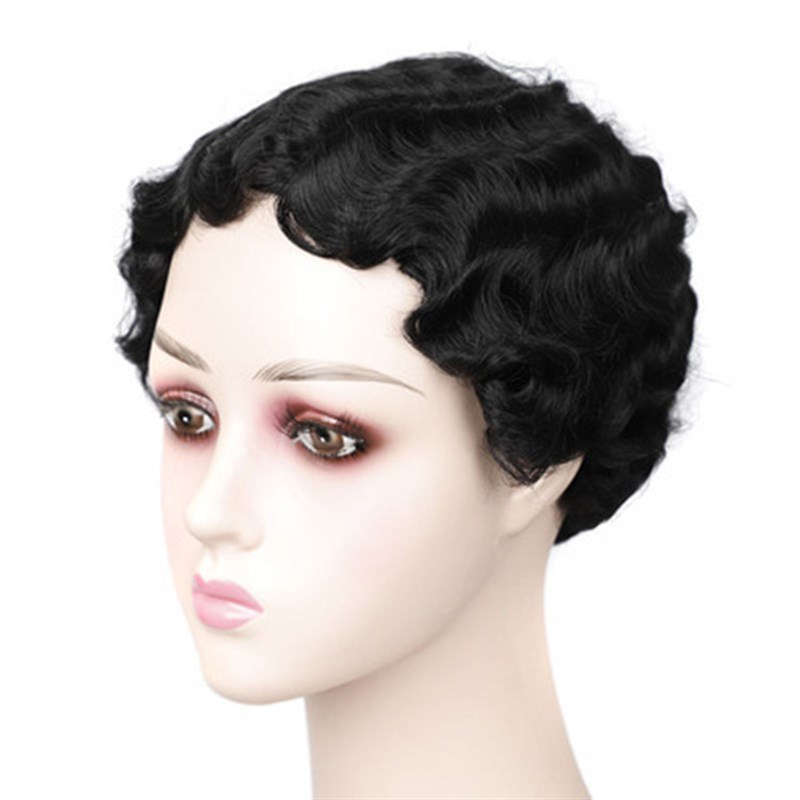 表演舞会头套 卷发短  怀旧旗袍女假发头套 夜上海复古假发头套