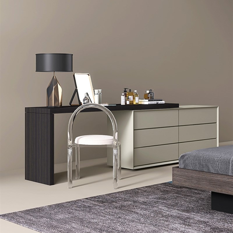 意式极简梳妆g台斗柜一体卧室电视柜化妆桌组合床尾收纳柜储物书
