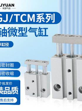 微型三轴三杆MGJ气缸带导杆迷你小型TCM6/TCM10-5SX10S*15SX20S