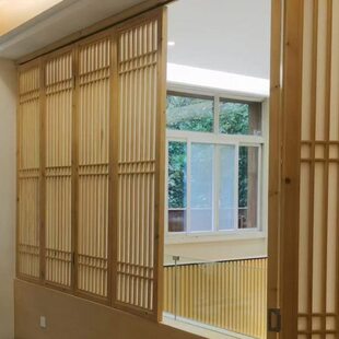 东阳木雕仿古门窗花窗花格日式简约风格屏风镂空木格栅推拉门定制