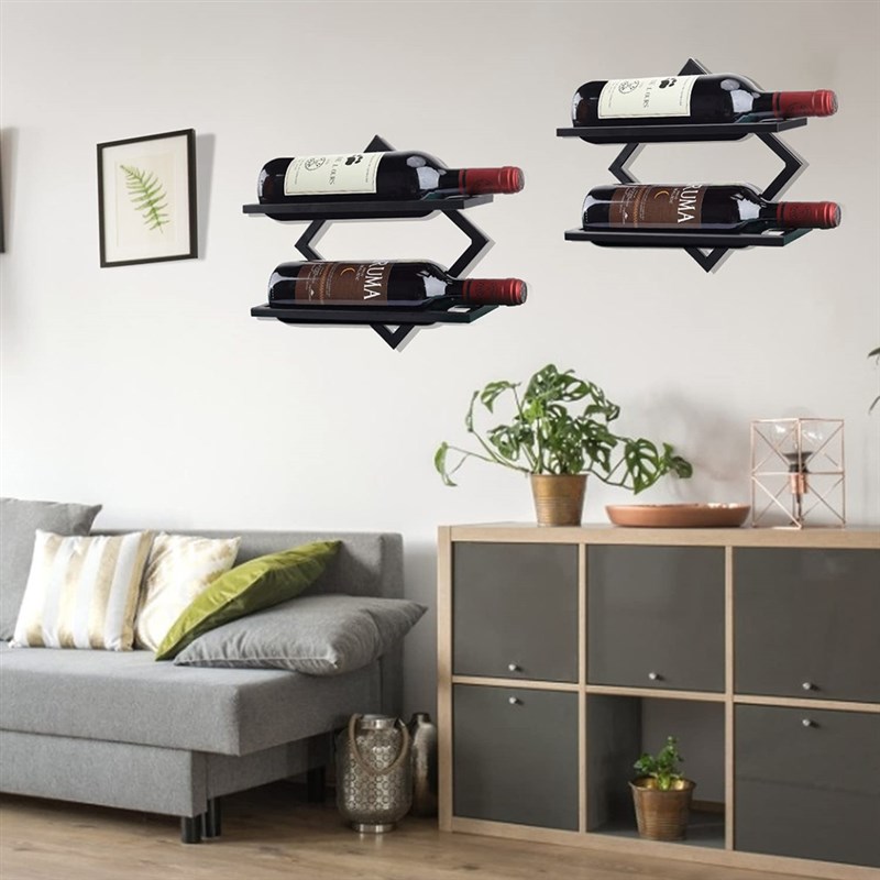 壁挂式酒架铁艺酒吧酒柜置v物架墙上餐厅家用挂墙红酒杯架红酒架