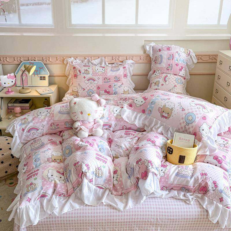 20单25款云朵棉韩式边四件件套床XUH花款床笠款家用学生宿舍宿舍,床上用品,床品套件/四件套/多件套,淘宝优惠券,粉丝福利购,淘宝优惠卷