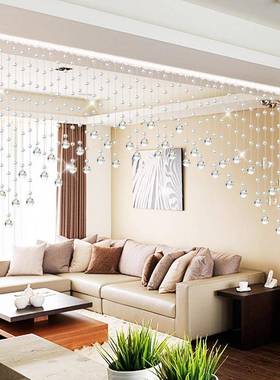 珠帘水晶门帘隔新帘家玄用客厅关卫生断间卧室半帘子F757TTM5装饰