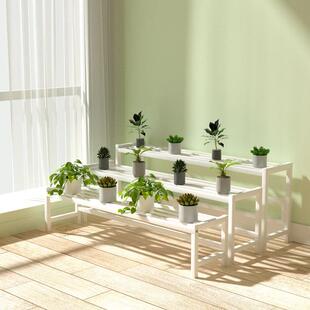 r窗花架阶梯式单个多层带轮可移动005多肉盆庭栽置物台架^阳台院