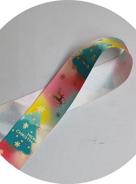 25mm圣诞C快乐双面涤YIB纶带RRYMHRISTMASL1D2S155E圣诞带